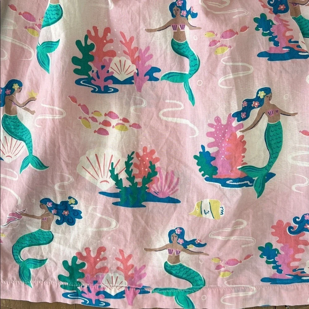 Mini Boden pink mermaid tropical dress 9-10 years under the sea print
